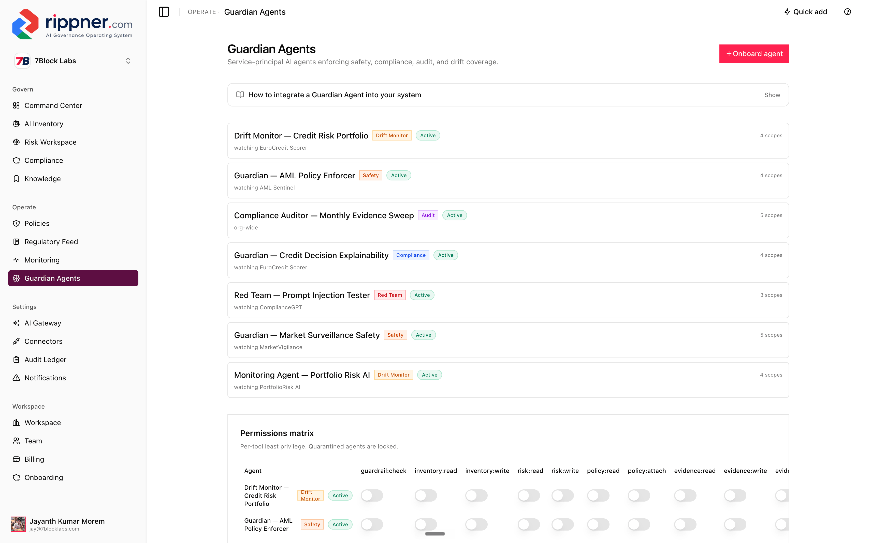 Live AI System Inventory, all systems in one place